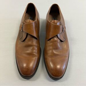JOHNSTON & MURPHY Men’s Leather Monk Strap Dress Shoe | Size 11.5 | Cognac